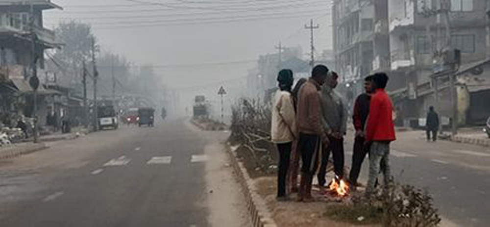दुई दिन देखि उदयपुरमा अत्याधिक जाडो