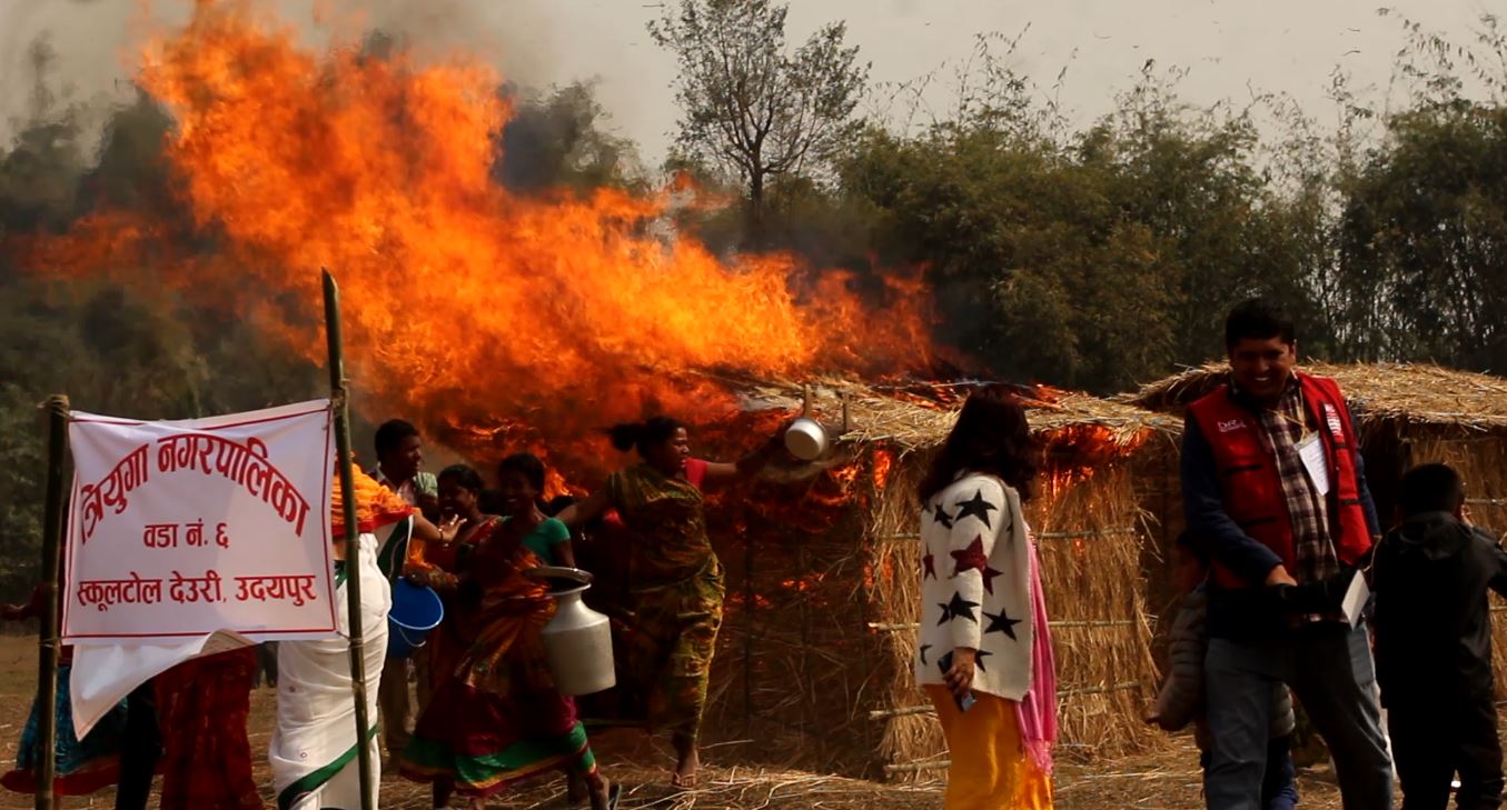 प्राकृतिक विपद् बारे उदयपुरमा कृत्रिम अभ्यास