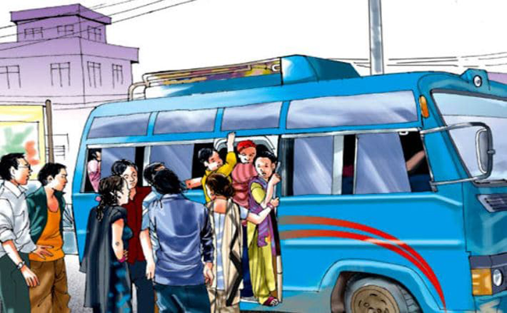 यात्रुहरु सित ६ गुणा भारा असुल्दै सवारी साधन, काठमाण्डौँ देखि धनुषा १ जनाको १५ हजार