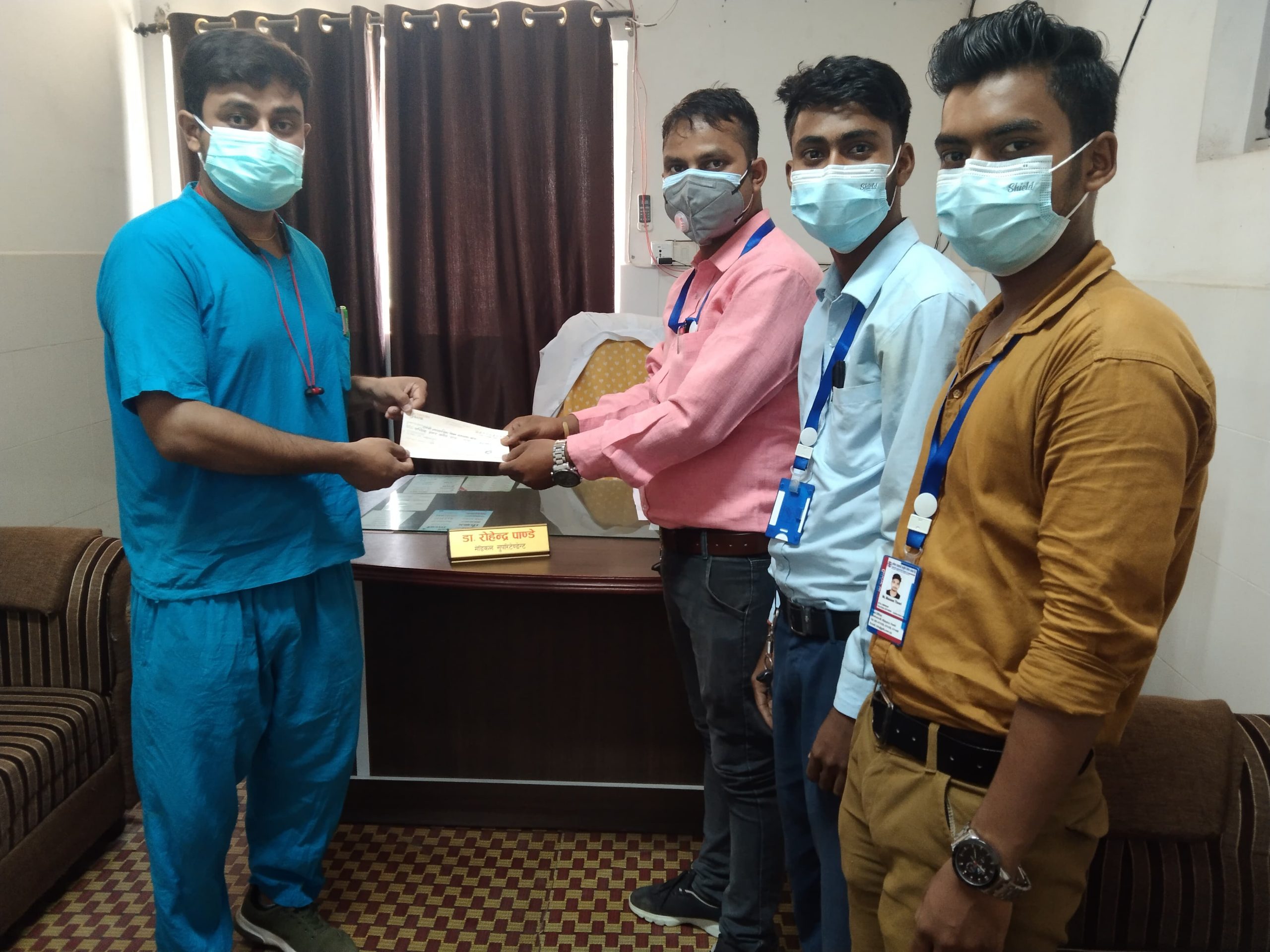 कोरोना हस्पिटललाई ग्लोबल आइएमइ लघुवित्त रंगेली शाखाद्धारा आर्थिक सहयोग