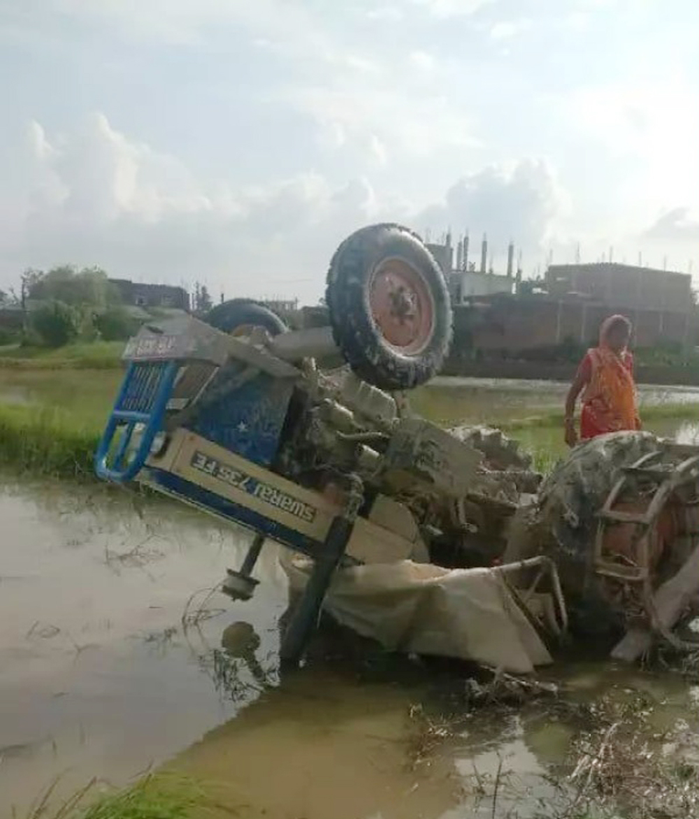 खेत जोत्ने क्रममा ट्याक्टर पल्टिदा चालकको ज्यान गयो
