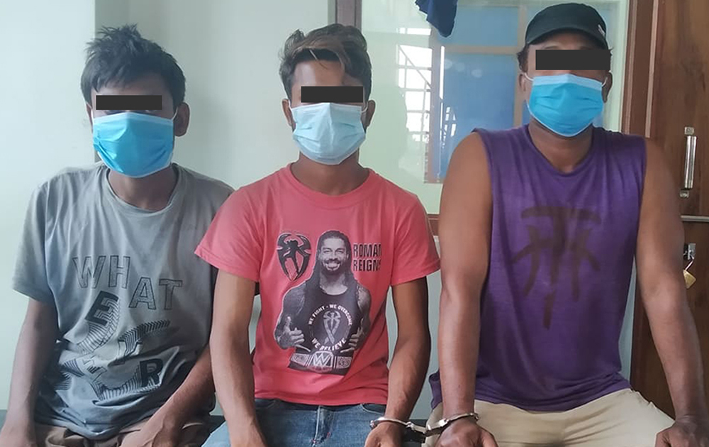 पेस्तोलसहित तीन जना युवा पक्राउ