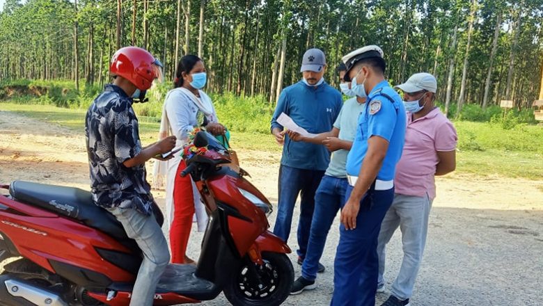 चाँडपर्व नजिकिए सँगै यातायात कार्यालय उदयपुरले सवारीमा अनुगमन सुरु गर्यो,  ३० सवारी कार्वाहीमा
