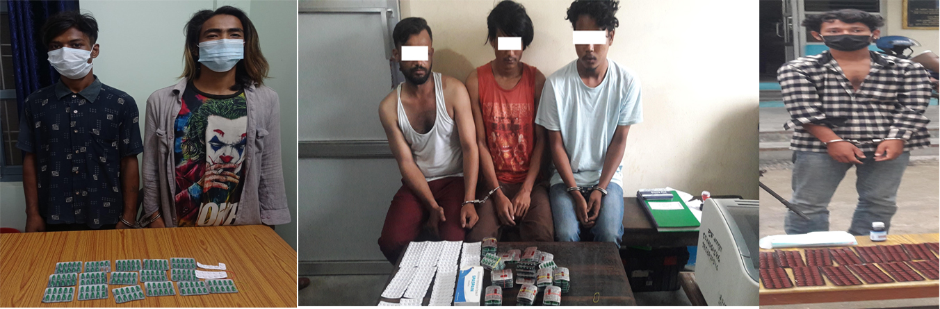 छुट्टा छुट्टै स्थानबाट प्रतबिन्धति औषधी सहति ६ जना पक्राउ