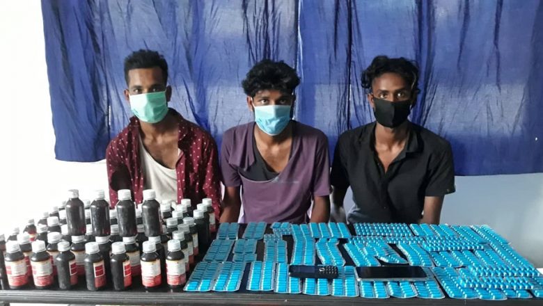 लागूऔषध सहित ३ जना पक्राउ