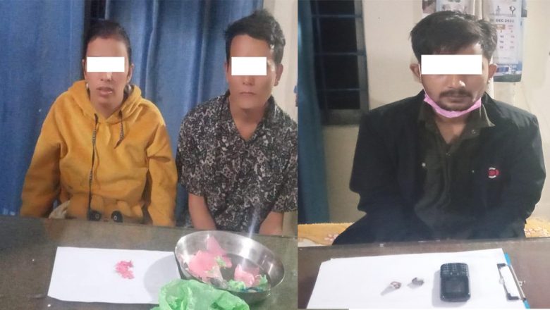ब्राउन सुगर सहित ३ जना पक्राउ