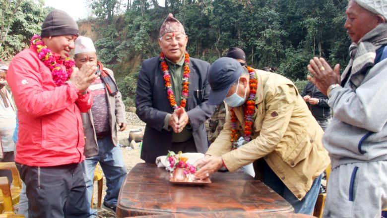 चौदण्डीमा कृषकको समस्यालाई समाधान गर्न ५७ लाख बराबरको सिंचाई शिलान्यास