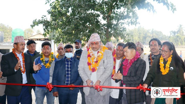 उदयपुरको हडियामा मन्त्री हिमाल कार्कीद्धारा विद्यालय भवन उद्घाटन सँगै शिलान्यास