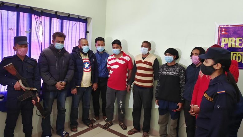 बम जस्तो देखिने शंकास्पद प्रेसर कुकर राख्ने समुहका ९ जना पक्राउ