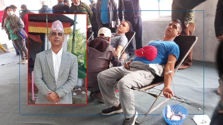डीएसपी गौतमको २९ औं पटक रक्तदान