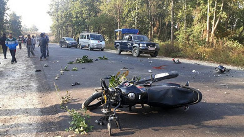 उदयपुरमा मोटरसाईकलले ठक्कर दिदाँ महिलाको मृत्यु