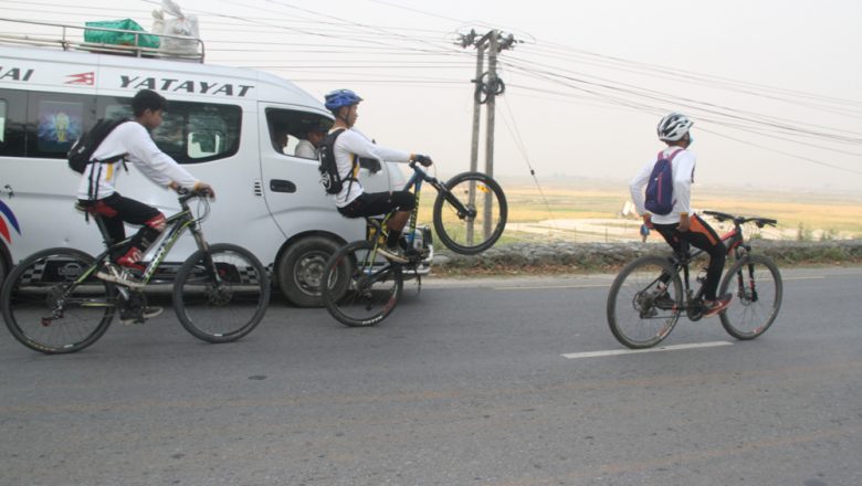 त्रियुगा रजत महोत्सवको दोस्रो दिन पनि बिभिन्न ठाउँमा साईकलिङ