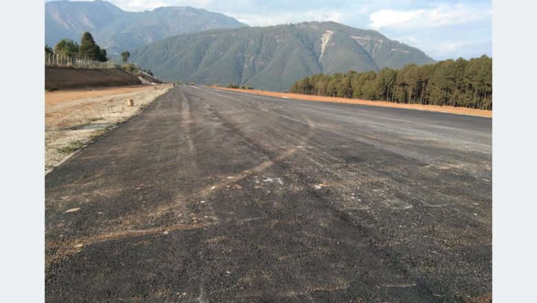 बलेवा विमानस्थलको कालोपत्र सकियो, चैतभित्र हस्तान्तरण हुने