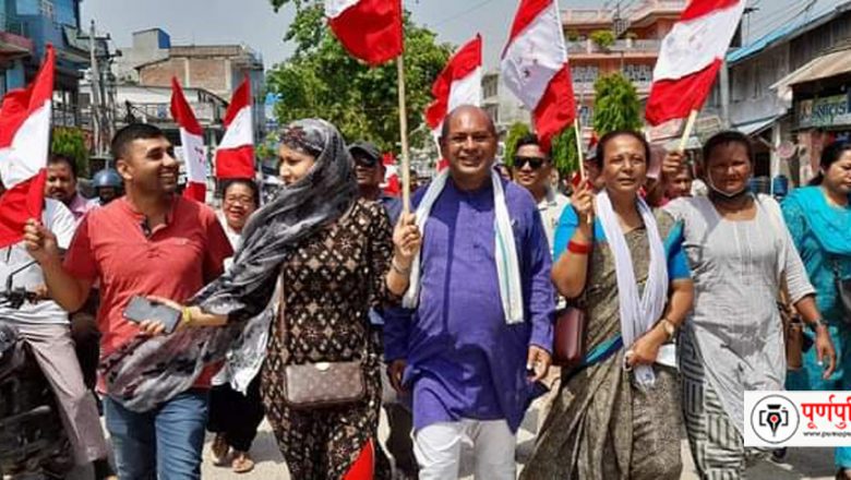 त्रियुगामा गठबन्धन नगर्ने भन्दै कांग्रेस कोईराला पक्षको नाराबाजी