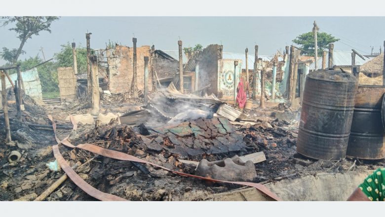 आगलागीबाट छ घरमा क्षति