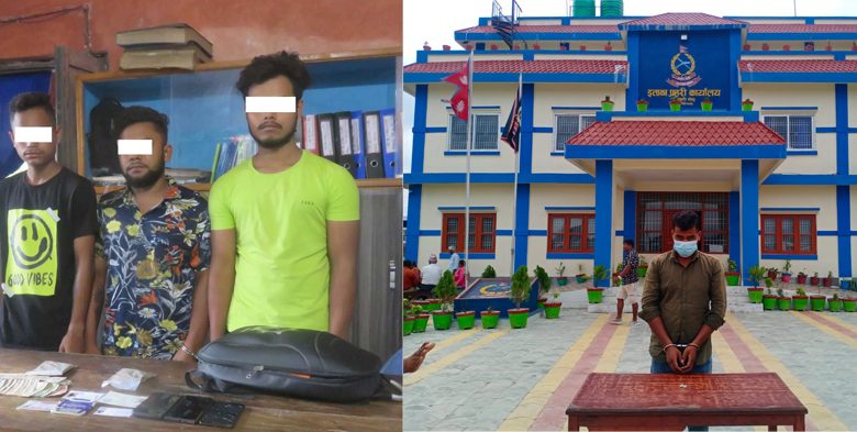छुट्टाछुट्टै स्थानबाट ब्राउनसुगर सहित ४ युवक पक्राउ