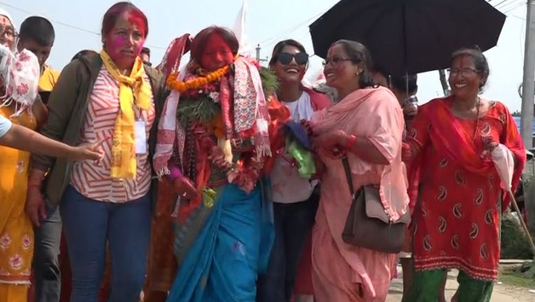 त्रियुगाको बिजयी जुलुस सम्पन्न