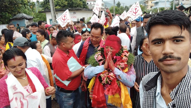 प्रतिस्पर्धिहरुलाई ठुलो मतान्तरले पछि पार्दै १६ नं वडामा माओवादीबाट मान वहादुर राईको प्यानलै बिजयी