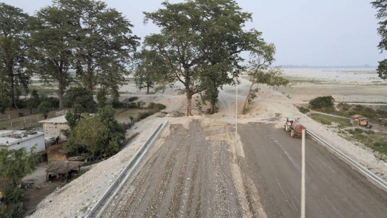सिमलको रुखले रोकिएको सडक निर्माण