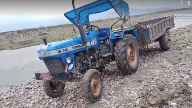 त्रियुगा नदीमा अबैध उत्खनन