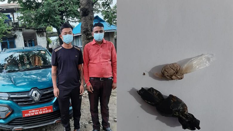 झापामा लागुऔषध ब्राउनसुगर सहित २ जना पक्राउ