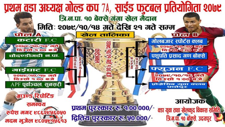 आगामी १४ गते देखि बोक्सेमा प्रथम वडा अध्यक्ष गोल्ड कप हुने