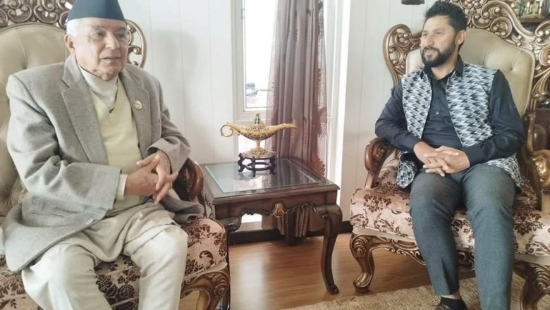 राष्ट्रपति उम्मेदवार पौडेल र रवि लामिछाने बिच भेटवार्ता