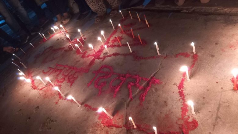 त्रियुगाकाे साेह्रै वडामा जनयुद्ध दिप प्रज्वलन