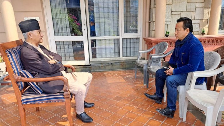 नेपाल तरुण दलको बिषयमा छलफल गर्न देउवा र अध्यक्ष गुरुङ बिच भेटबार्ता