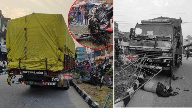 गाईघाटमा ट्रकले मोटरसाइकललाई ठक्कर दिँदा एकको मृत्यु