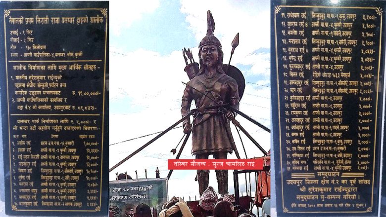 उदयपुरको सबैभन्दा अग्लाे यलम्बर शालिक ताप्लीमा