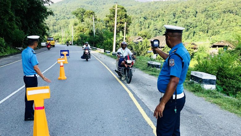 तिब्रगति नियन्त्रण गर्न उदयपुर ट्राफिकले ल्यायो राडर गन