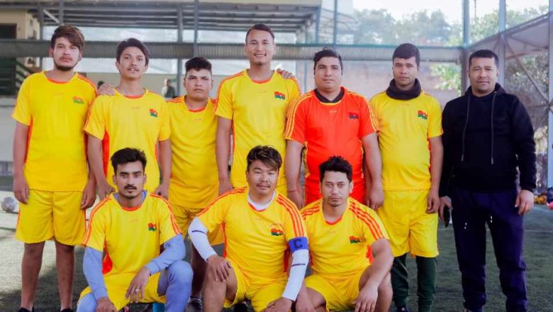 केपी ओली कप प्रचार प्रसारको लागि फुटसल गेम आयोजना