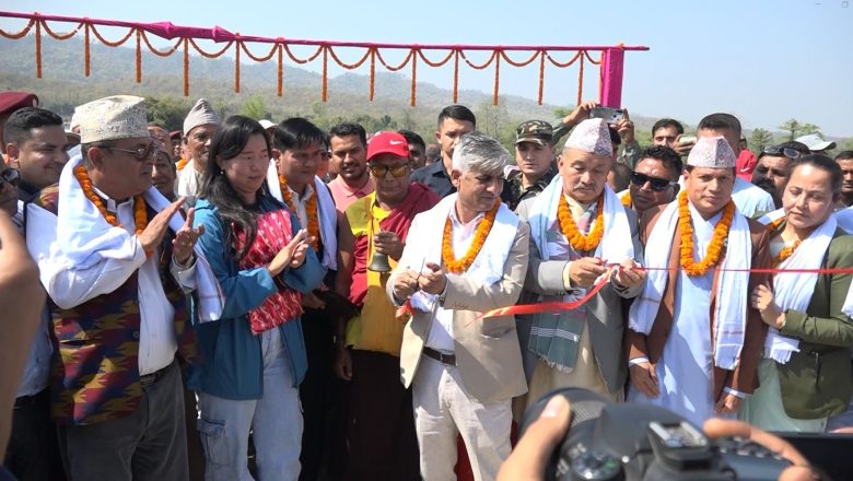 मुख्यमन्त्री कार्कीद्धारा बैधनाथ खोला सडक पुलको उद्घाटन