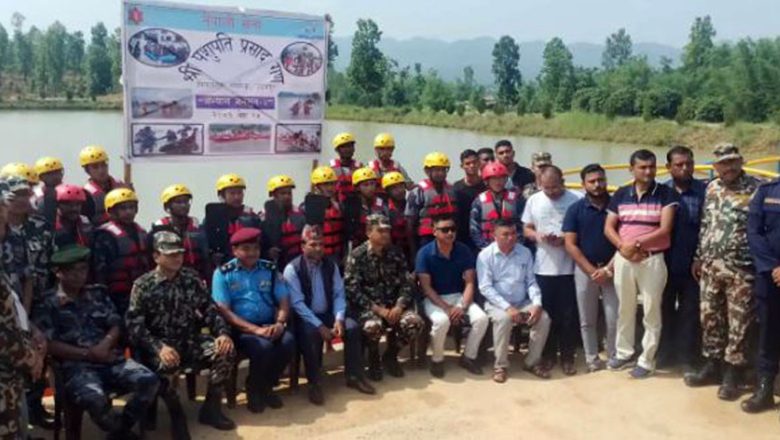 उदयपुरको कटारीमा सेनाद्धारा विपदका नमुना उद्धार अभ्यास प्रदर्शनी