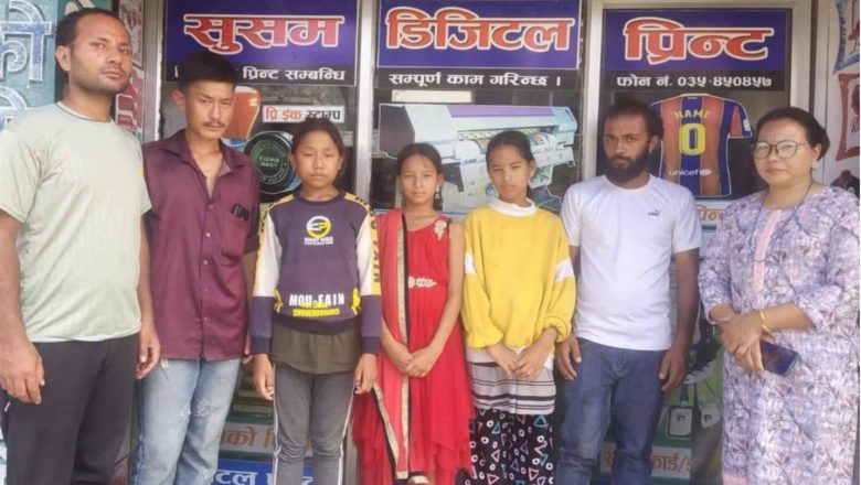 सुभारम्भ समाज नेपालले उदयपुरका तिन बेवारिसे बालिकाहरुलाई आफन्तको जिम्मा लगायो
