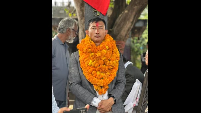 त्रियुगा १२ उपनिर्वाचनमा माओवादी केन्द्रबाट नविन राईले गराए मनोनयन दर्ता