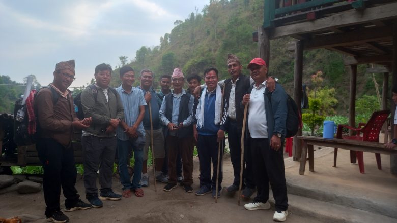 बाखोर–लिम्चुङबुङ–हलेशी धाक्रे पद यात्राको पहिलो दिन १० किलोमिटर यात्रा