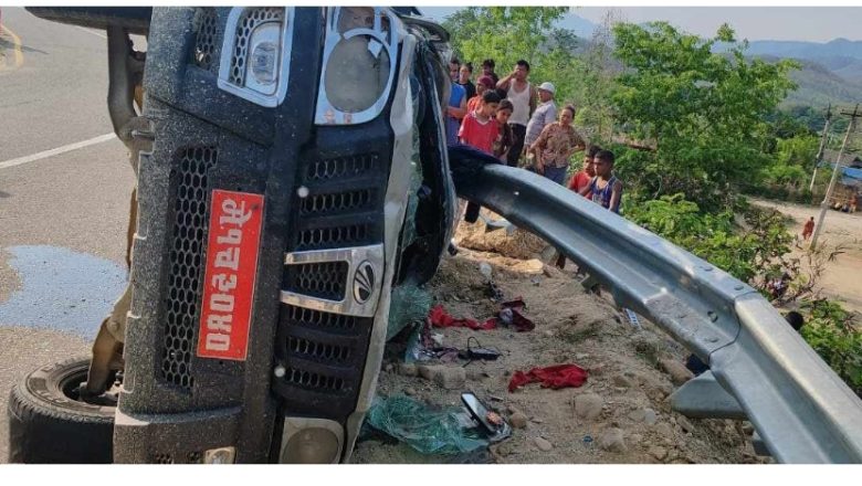 कटारी दुर्घटनामा अधिकृतको मृत्यु, ६ घाइते