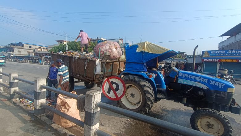 बल्ल उठ्न थाल्यो गाईघाट बजारको फोहार