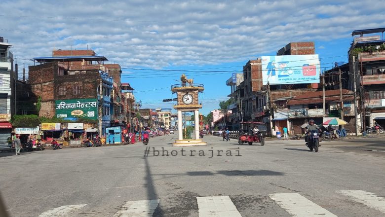 वादलु आकासले सजिएकाे गाईघाट