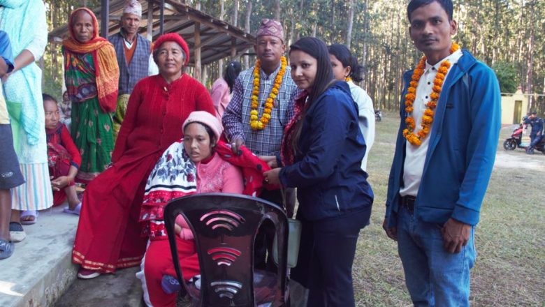 त्रिनपा १ नं. वडा कार्यालयद्वारा अपाङ्गलाई न्यानो कपडा वितरण